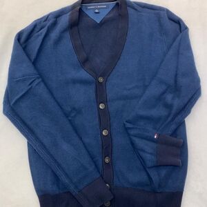Tommy Hilfiger Blue Knit Cardigan Sweater